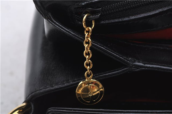 Authentic GUCCI Vintage Shoulder Hand Bag Purse Leather Black 5451D