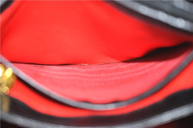 Authentic GUCCI Vintage Shoulder Hand Bag Purse Leather Black 5451D