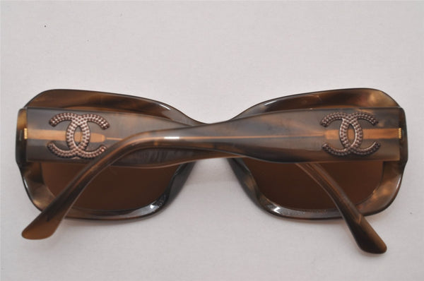 Authentic CHANEL Vintage Sunglasses CoCo Mark Plastic 5102 Brown 5451I