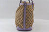 Authentic GUCCI Craft Shoulder Tote Bag GG Canvas Leather 247209 Brown 5452I