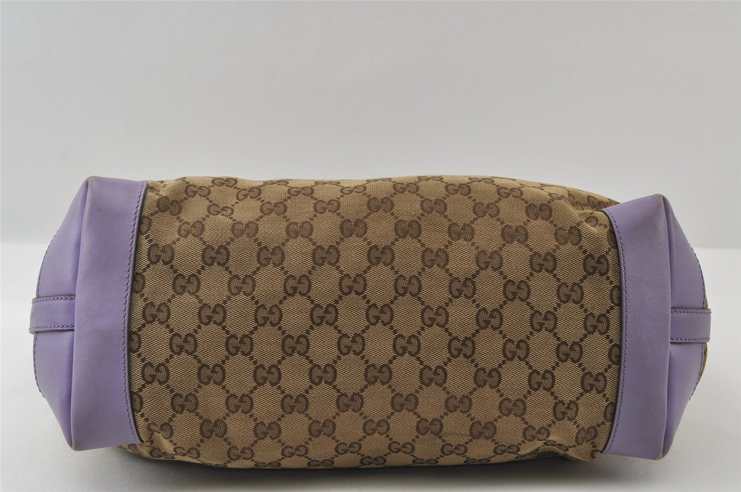 Authentic GUCCI Craft Shoulder Tote Bag GG Canvas Leather 247209 Brown 5452I