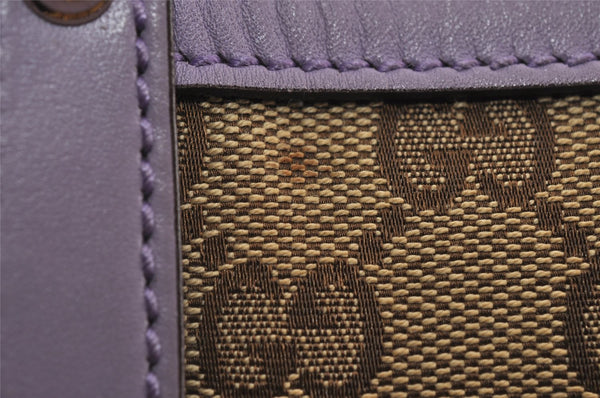 Authentic GUCCI Craft Shoulder Tote Bag GG Canvas Leather 247209 Brown 5452I