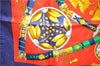 Authentic HERMES Carre 90 Scarf "DAIMYO" Silk Navy Box 5453D