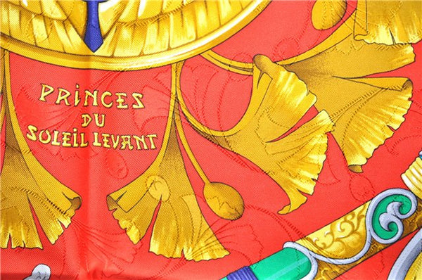 Authentic HERMES Carre 90 Scarf "DAIMYO" Silk Navy Box 5453D