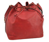 Authentic Louis Vuitton Epi Petit Noe Shoulder Drawstring Bag M44107 Red 5453I