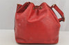 Authentic Louis Vuitton Epi Petit Noe Shoulder Drawstring Bag M44107 Red 5453I