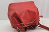 Authentic Louis Vuitton Epi Petit Noe Shoulder Drawstring Bag M44107 Red 5453I