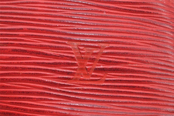 Authentic Louis Vuitton Epi Petit Noe Shoulder Drawstring Bag M44107 Red 5453I