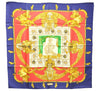 Authentic HERMES Carre 90 Scarf "HOMMAGE A CHARLES GARNIER" Silk Navy Box 5454D