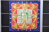 Authentic HERMES Carre 90 Scarf "HOMMAGE A CHARLES GARNIER" Silk Navy Box 5454D