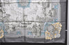 Authentic HERMES Carre 90 Scarf "AZVLEJOS" Silk Gray 5455D