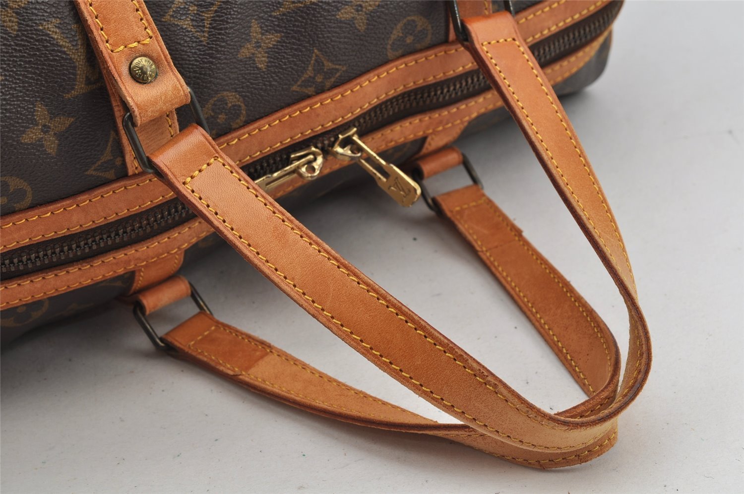 Authentic Louis Vuitton Monogram Sac Souple 35 Hand Boston Bag M41626 LV 5455I