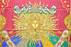 Authentic HERMES Carre 90 Scarf "CARPE DIEM" Silk Red Yellow 5456D