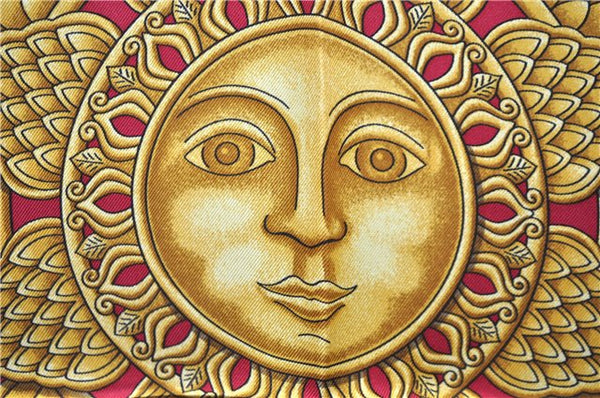 Authentic HERMES Carre 90 Scarf "CARPE DIEM" Silk Red Yellow 5456D