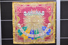 Authentic HERMES Carre 90 Scarf "CARPE DIEM" Silk Red Yellow 5456D