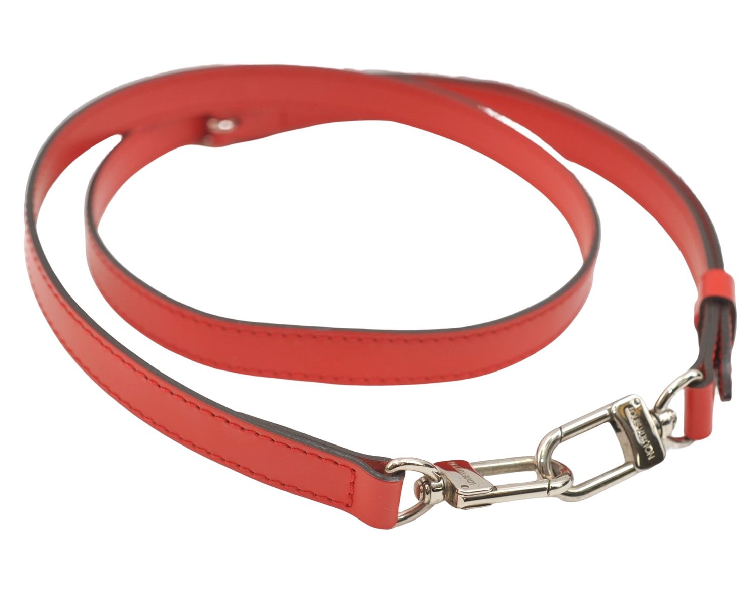 Authentic Louis Vuitton Leather Shoulder Strap Red 40.6-47.2
