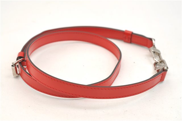 Authentic Louis Vuitton Leather Shoulder Strap Red 40.6-47.2