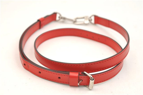 Authentic Louis Vuitton Leather Shoulder Strap Red 40.6-47.2" LV 5457E