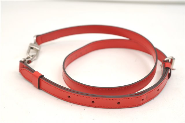 Authentic Louis Vuitton Leather Shoulder Strap Red 40.6-47.2