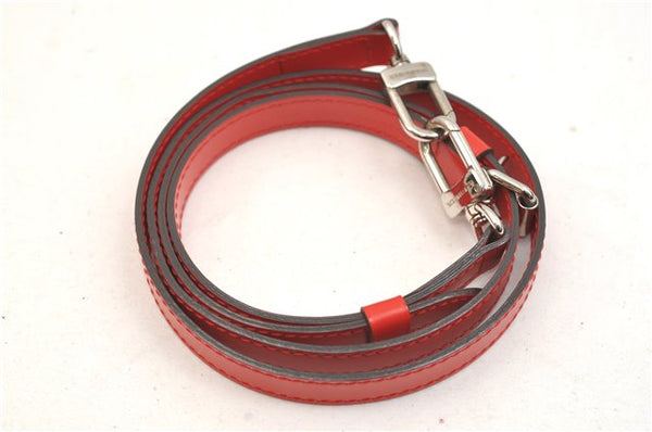 Authentic Louis Vuitton Leather Shoulder Strap Red 40.6-47.2" LV 5457E