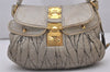 Authentic MIU MIU Matelasse Vintage Leather 2Way Shoulder Hand Bag Gray 5457I