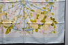 Authentic HERMES Carre 90 Scarf "ROMANTIQUE" Silk Light Blue 5458D