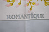 Authentic HERMES Carre 90 Scarf "ROMANTIQUE" Silk Light Blue 5458D