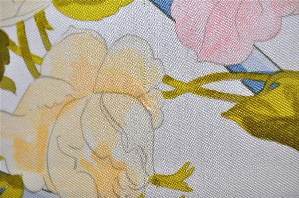 Authentic HERMES Carre 90 Scarf "ROMANTIQUE" Silk Light Blue 5458D