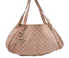 Authentic GUCCI GG Crystal Abbey Shoulder Tote Bag PVC Leather 130736 Pink 5458I