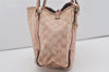 Authentic GUCCI GG Crystal Abbey Shoulder Tote Bag PVC Leather 130736 Pink 5458I