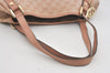 Authentic GUCCI GG Crystal Abbey Shoulder Tote Bag PVC Leather 130736 Pink 5458I