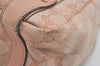 Authentic GUCCI GG Crystal Abbey Shoulder Tote Bag PVC Leather 130736 Pink 5458I
