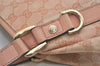 Authentic GUCCI GG Crystal Abbey Shoulder Tote Bag PVC Leather 130736 Pink 5458I