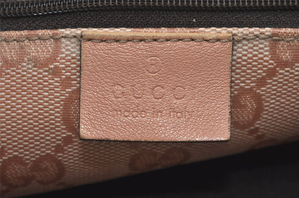 Authentic GUCCI GG Crystal Abbey Shoulder Tote Bag PVC Leather 130736 Pink 5458I