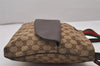 Auth GUCCI Web Sherry Line Shoulder Bag GG Canvas Leather 256100 Brown 5459I