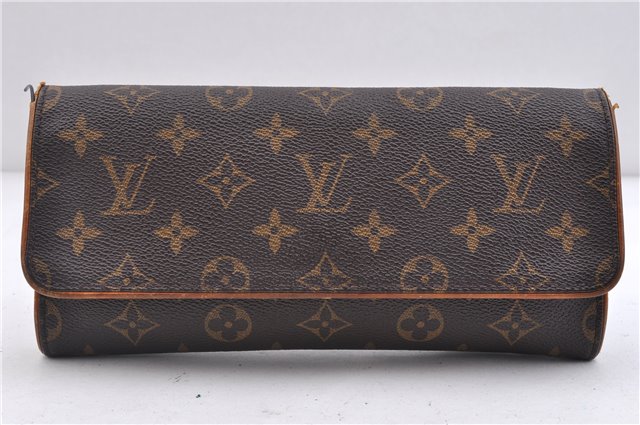Auth LOUIS VUITTON Monogram Pochette Twin GM Shoulder Pouch M51852 LV Junk 5460C