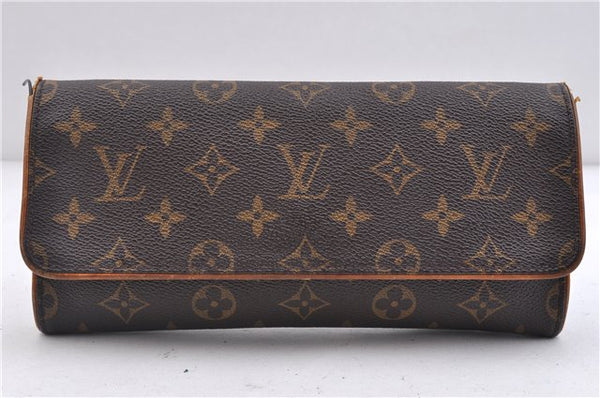 Auth LOUIS VUITTON Monogram Pochette Twin GM Shoulder Pouch M51852 LV Junk 5460C