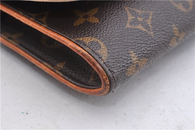 Auth LOUIS VUITTON Monogram Pochette Twin GM Shoulder Pouch M51852 LV Junk 5460C