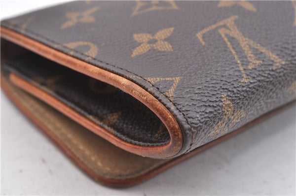 Auth LOUIS VUITTON Monogram Pochette Twin GM Shoulder Pouch M51852 LV Junk 5460C