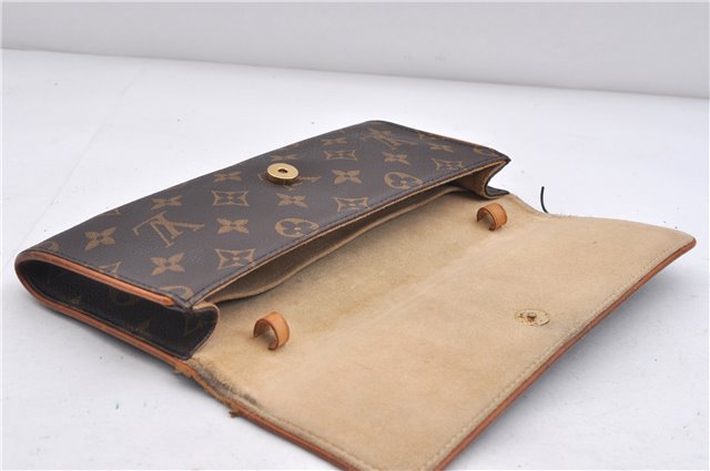 Auth LOUIS VUITTON Monogram Pochette Twin GM Shoulder Pouch M51852 LV Junk 5460C