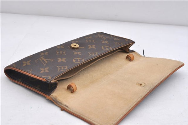 Auth LOUIS VUITTON Monogram Pochette Twin GM Shoulder Pouch M51852 LV Junk 5460C