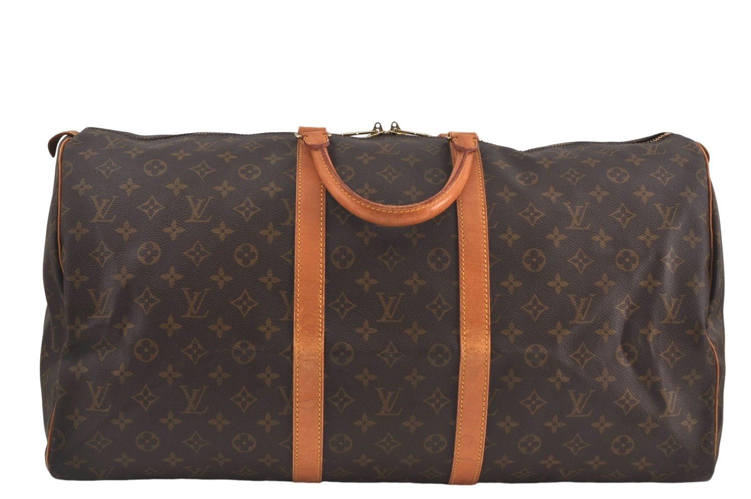Authentic Louis Vuitton Monogram Keepall 55 Travel Boston Bag M41424 LV 5460D