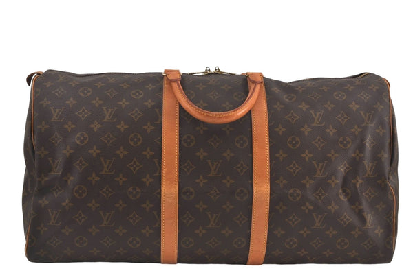 Authentic Louis Vuitton Monogram Keepall 55 Travel Boston Bag M41424 LV 5460D