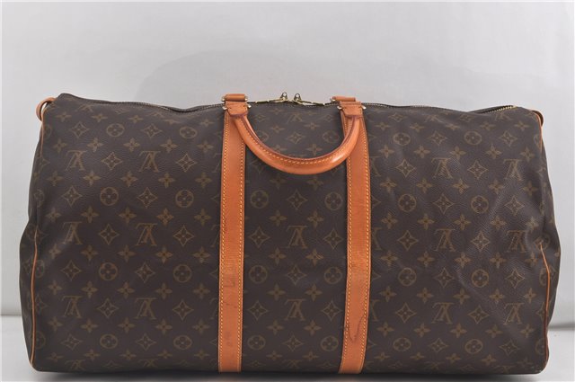 Authentic Louis Vuitton Monogram Keepall 55 Travel Boston Bag M41424 LV 5460D