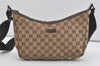 Authentic GUCCI Shoulder Cross Body Bag GG Canvas Leather 35098 Brown 5460I