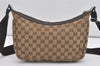 Authentic GUCCI Shoulder Cross Body Bag GG Canvas Leather 35098 Brown 5460I