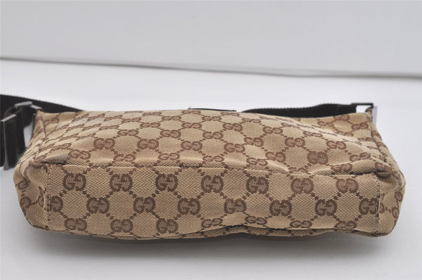 Authentic GUCCI Shoulder Cross Body Bag GG Canvas Leather 35098 Brown 5460I