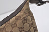 Authentic GUCCI Shoulder Cross Body Bag GG Canvas Leather 35098 Brown 5460I