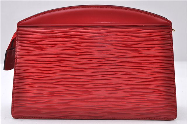 Authentic LOUIS VUITTON Epi Trousse Crete Clutch Bag Red LV 5461C