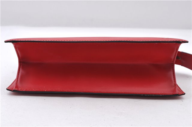 Authentic LOUIS VUITTON Epi Trousse Crete Clutch Bag Red LV 5461C